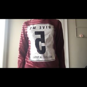 Maroon “Give me 5” Sweater